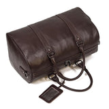 Men's or Women's Crossbody Bag Travelling, Premium Leather Travel Duffel Bag | Carry-All Duffel - Handcrafted Waterproof Gym Carry-On with Shoe Compartment Coffee