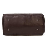 Men's or Women's Crossbody Bag Travelling, Premium Leather Travel Duffel Bag | Carry-All Duffel - Handcrafted Waterproof Gym Carry-On with Shoe Compartment Coffee