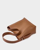 Minimalist Genuine Leather Bucket Bag | Leather Shoulder Bag, Chic Crossbody Bag, Gift for Her - Alexel Crafts