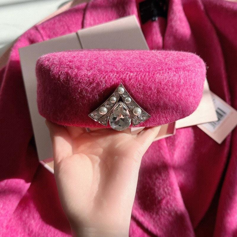 Oversize Double-Sided Wool Diamond Button Coat - Alexel Crafts