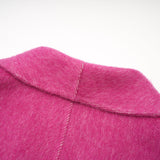 Oversize Double-Sided Wool Diamond Button Coat - Alexel Crafts