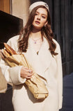 Oversize Double-Sided Wool Diamond Button Coat - Alexel Crafts