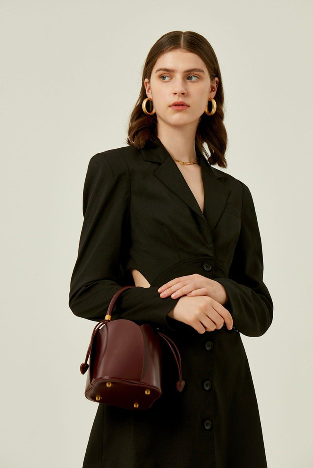 Petals Blossom Bucket Bag - Elegance Meets Function in Chic Cowhide Leather Shoulder Bag - Alexel Crafts