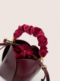 Petals Blossom Bucket Bag - Elegance Meets Function in Chic Cowhide Leather Shoulder Bag - Alexel Crafts