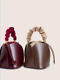 Petals Blossom Bucket Bag - Elegance Meets Function in Chic Cowhide Leather Shoulder Bag - Alexel Crafts