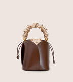 Petals Blossom Bucket Bag - Elegance Meets Function in Chic Cowhide Leather Shoulder Bag - Alexel Crafts