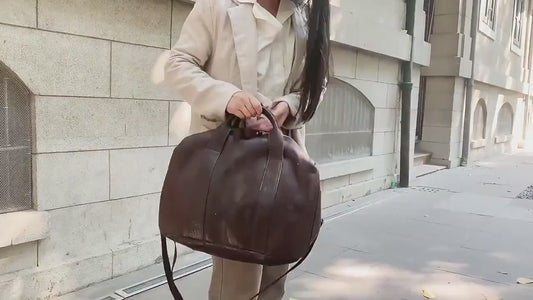 Italy Cowhide Leather Boston Bag, Women Weekend Bag, Men Handcrafted Leather Baggage, Leather Gym Bag, 16 inches Laptop Bag, Working Bag