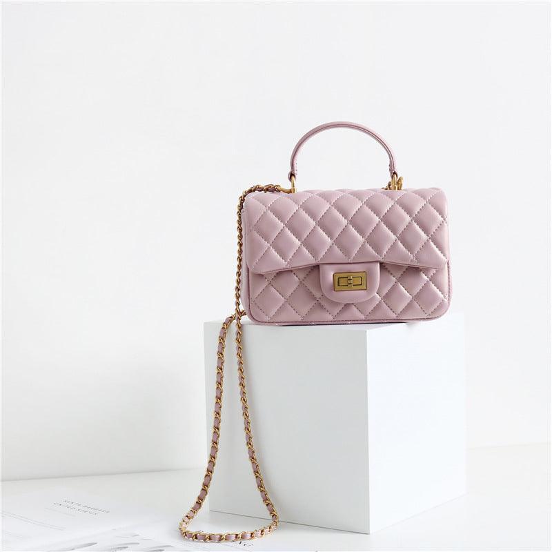 Quilted Sheepskin Leather Crossbody Bag, Classic Flap Bag Genuine Leather Shoulder Bag, Minimalist Quilted Evening Bag, Chain Leather Designer Inspired Bag - Alexel Crafts