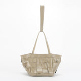Women's Soft Luxurious Calfskin Leather Handwoven Bucket Shoulder Bag, Crossbody Bag - Alexel Crafts