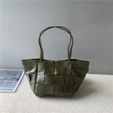 Women's Soft Luxurious Calfskin Leather Handwoven Bucket Shoulder Bag, Crossbody Bag - Alexel Crafts