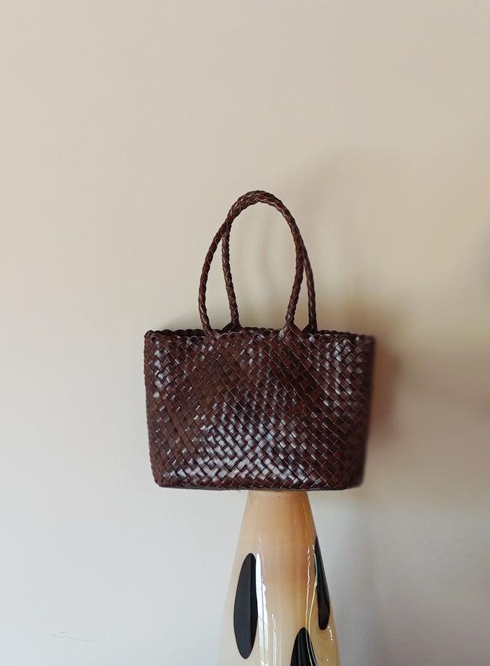 Woven leather bag, handmade full grain leather bag, Minimalist women's Bag, Handbag, Soft Leather Tote, Daily Bag, Gift for Her - Alexel Crafts