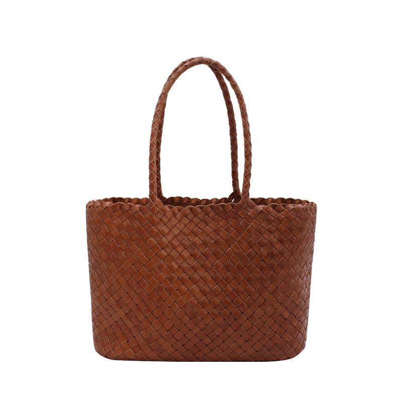 Woven leather bag, handmade full grain leather bag, Minimalist women's Bag, Handbag, Soft Leather Tote, Daily Bag, Gift for Her - Alexel Crafts