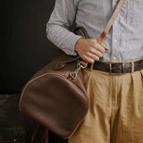 17 inch Hunter Black Brown Leather Weekend Bag, Women Leather Duffle Bag, Mens Travel Bag, Carry-On|Personalised Gift For Him/Her