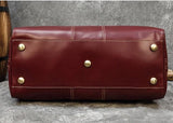 20 inches Leather Duffle Bag, Wine Red Travel Bag, Mens/Women's Leather Weekender Bag, Overnight Bag Full Grain Leather Holdall, Gym Bag