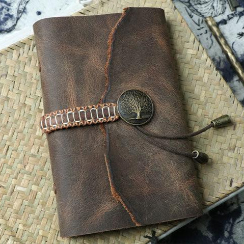 A6 Vintage Creative Design Diary, Leather Sketchbook, Note Book, Leather Journal - Alexel Crafts
