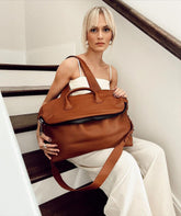 Alexel Jolie Large Italy Leather Zipper Bag, Grain Leather Shoulder Bag, Lady Fashion Bag Yellow, Travel Crossbody Bag, Gift for Her