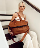 Alexel Jolie Large Italy Leather Zipper Bag, Grain Leather Shoulder Bag, Lady Fashion Bag Yellow, Travel Crossbody Bag, Gift for Her