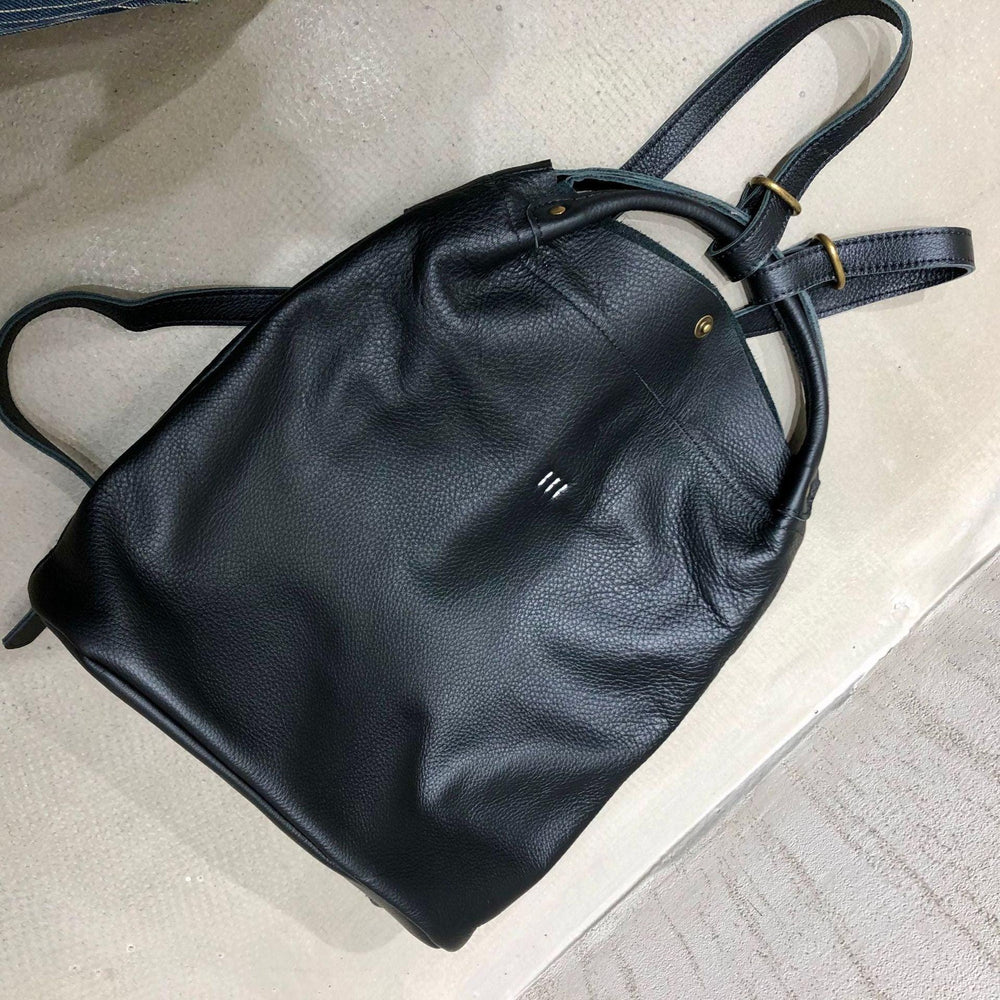 Black casual leather backpack women,Leather backpack,Vintage leather backpack, Handcrafted Leather backpack black,backpack laptop bag