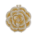 Bridal Wedding Clutch, Handcrafted Flower Clutch Bag Rhinestone Floral Party Bag, Floral Crystal Rhinestone Shoulder Bag, Luxury Evening Bag, yellow