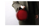 Cowhide Bags, Leather Women's Bags, Retro Bags, Shoulder Messenger Bags, Handbags, Fashionable Round Bags