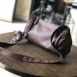 Full Grain Leather Bag, Handcrafted Cowhide Cylinder Bag, Barrel bag, Round Leather Bag, Small Shoulder Bag, Soft Light Casual Bag, Gift