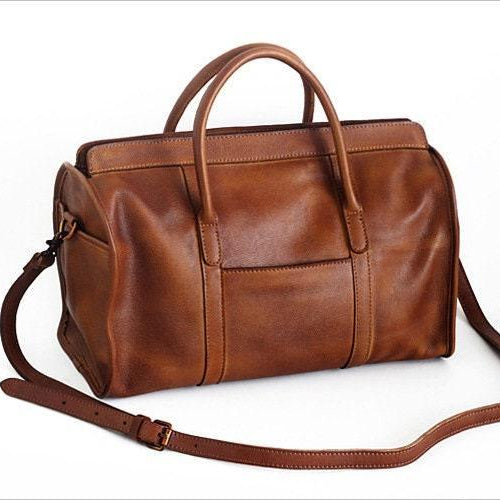 Full Grain Leather Duffel Bag, Women/Men Leather Weekender Bag, Leather Travel bag, Gym bag, Overnight Bag, Leather Anniversary Gift