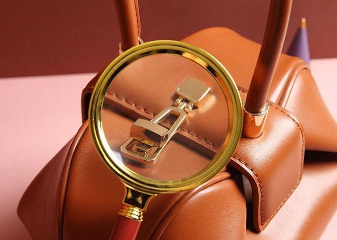 Genuine Leather Designer Handbag, Fashion Dumpling Pouch, Lady Elegant Lock Leather Bag, Leather Doctor Bag, Christmas Gift For Her