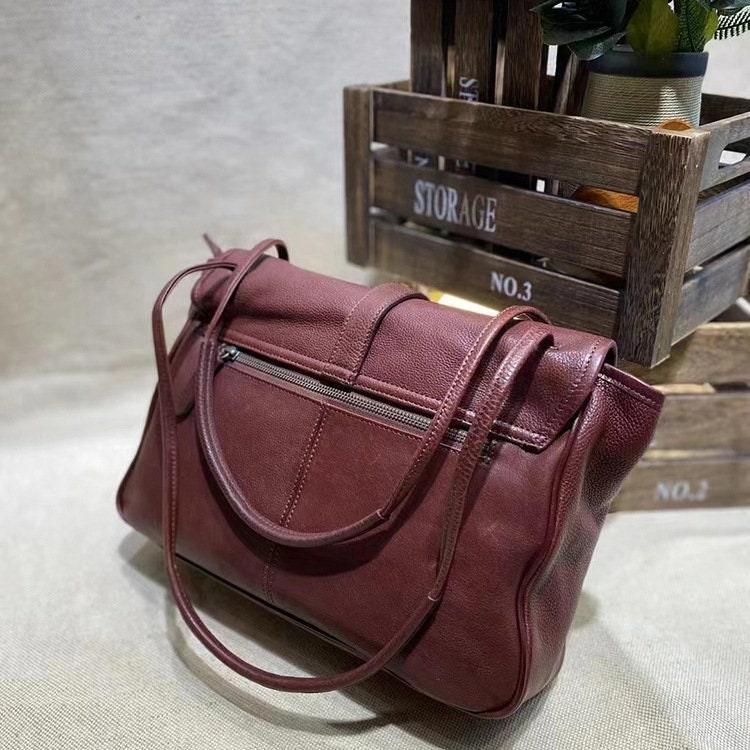 Grain Leather Tote, Leather Laptop bag women, work bag, Womens casual bag, Leather messenger bag, Womens shopping bag leather