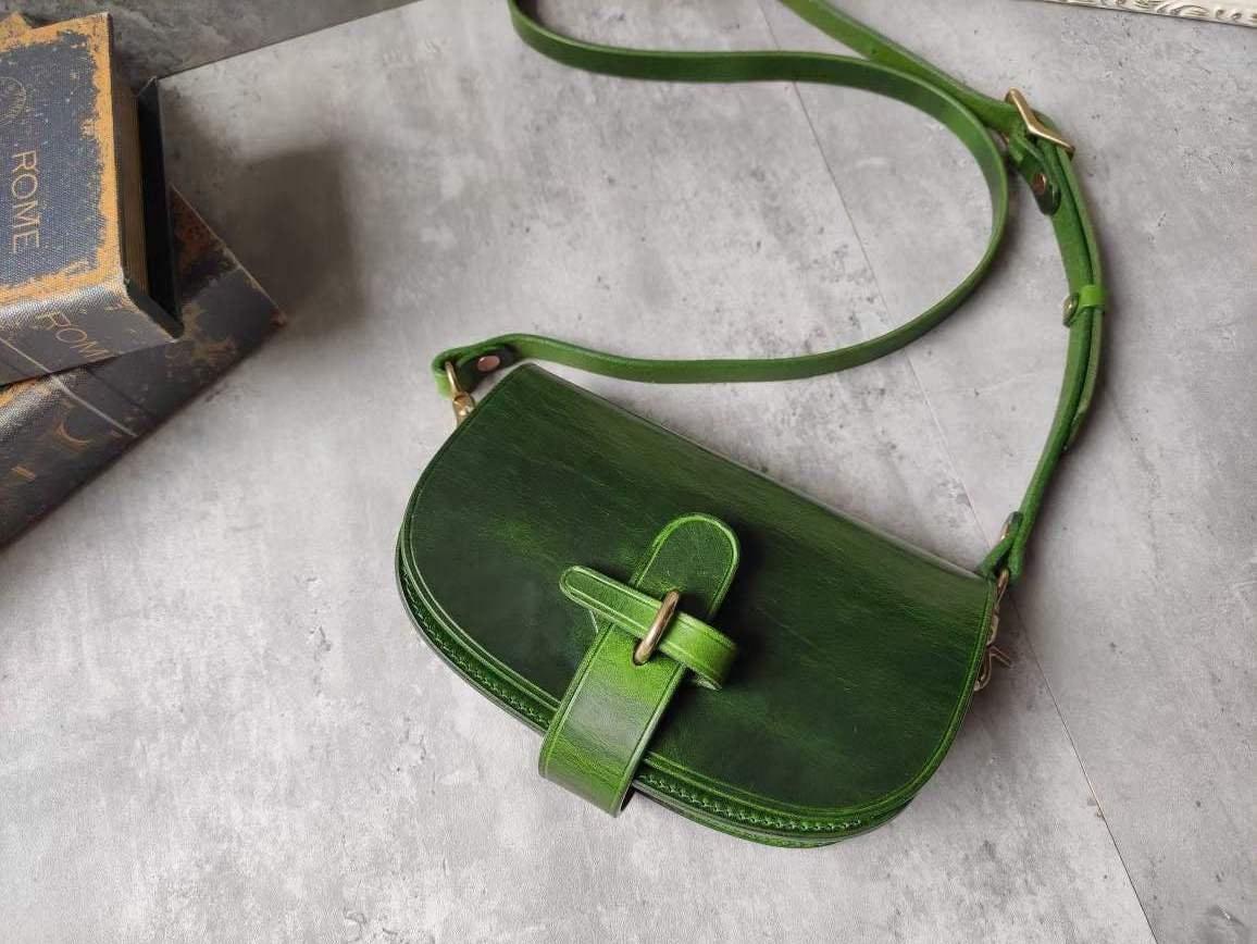 Handcrafted Vintage Designer Saddle Bag, Italian Cowhide Leather Shoulder Bag, Women Crossbody Bag, Gift for Her, Black, Coffee, Pink