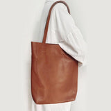 Handmade Leather Tote Bag, Full Grain Leather Leather Tote Bag, Large Women Bag, Minimalism Soft Bag, Gifts for Her