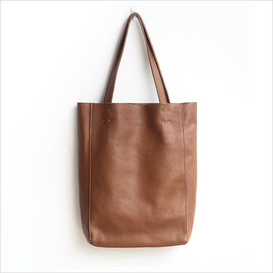 Handmade Leather Tote Bag, Full Grain Leather Leather Tote Bag, Large Women Bag, Minimalism Soft Bag, Gifts for Her