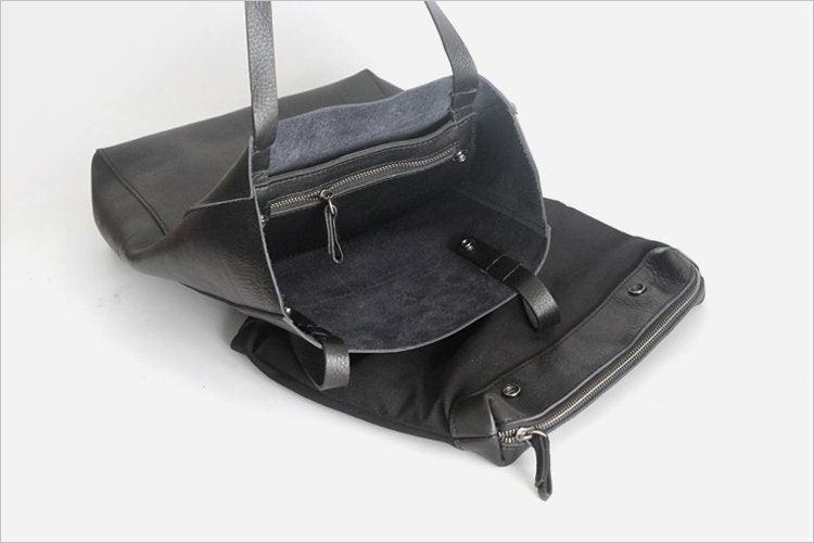 Handmade Leather Tote Bag, Full Grain Leather Leather Tote Bag, Large Women Bag, Minimalism Soft Bag, Gifts for Her