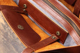 Minimalist Full Grain Leather Tote Bag Casual Leather Bag Women Large Shopper Bag Leather Diaper Bag Slouchy Tote Top Handle Shoulder Bag