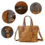 Italian Black & Brown Leather Crossbody Shoulder Mini Small Bag | Women Ladies Minimalist Bucket Bag | Full Grain Leather Handbag