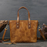 Italian Black & Brown Leather Crossbody Shoulder Mini Small Bag | Women Ladies Minimalist Bucket Bag | Full Grain Leather Handbag