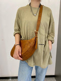 Italian Full Grain Leather Shoulder Bag, Women's Leather Crossbody Bag in Tan, Handcrafted Designer Bag, Men's Minimalist Shoulder Bag