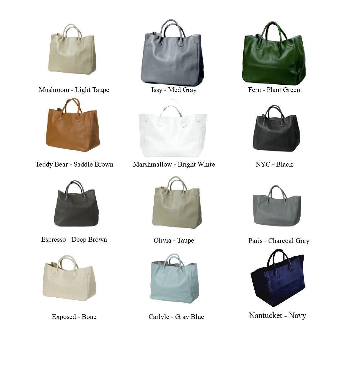 Italian Grain Leather Travel Bag, Extra Large Leather Tote Bag, Cowhide Leather Crossbody, Women Fashion Weekend Bag, Christmas Gift