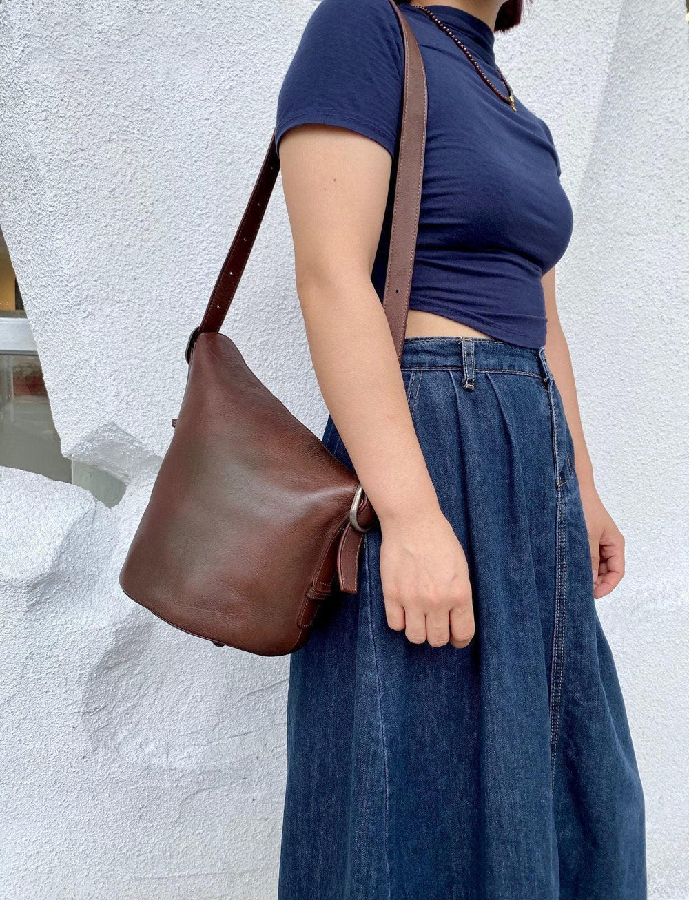 Italian Cowhide Leather Bucket Bag, Handcrafted High-End Genuine Leather Shoulder Purse, Women Bucket Crossbody, Tan, Green, Coffee, Red