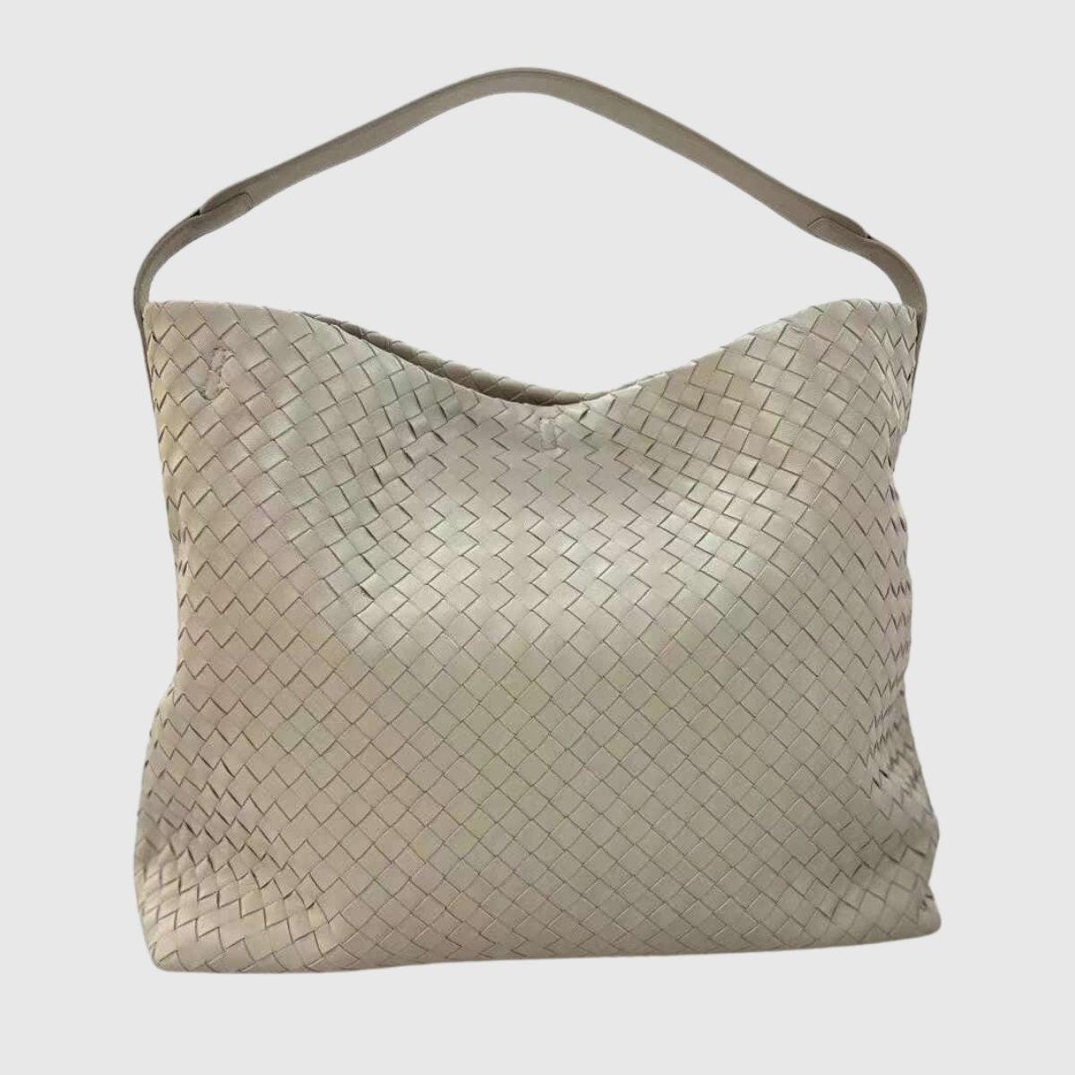 Italy Lambskin Leather Woven Tote Bag, Large 2023 Summer Designer Bag, Leather Quilted Elegant Shoulder Bag, Classic Shoulder Bag