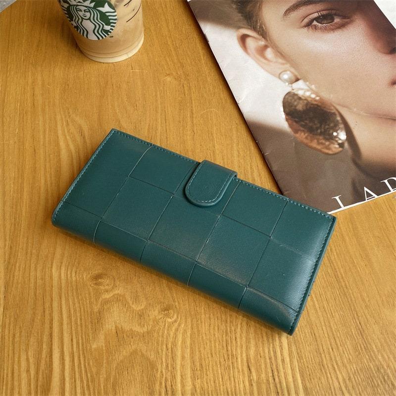 Lambskin Leather Interwoven Wallet, Women Woven Leather Cards Holder, Handcrafted Trifold Wallet, Designer Wallet, Women Purse, Gift For Her