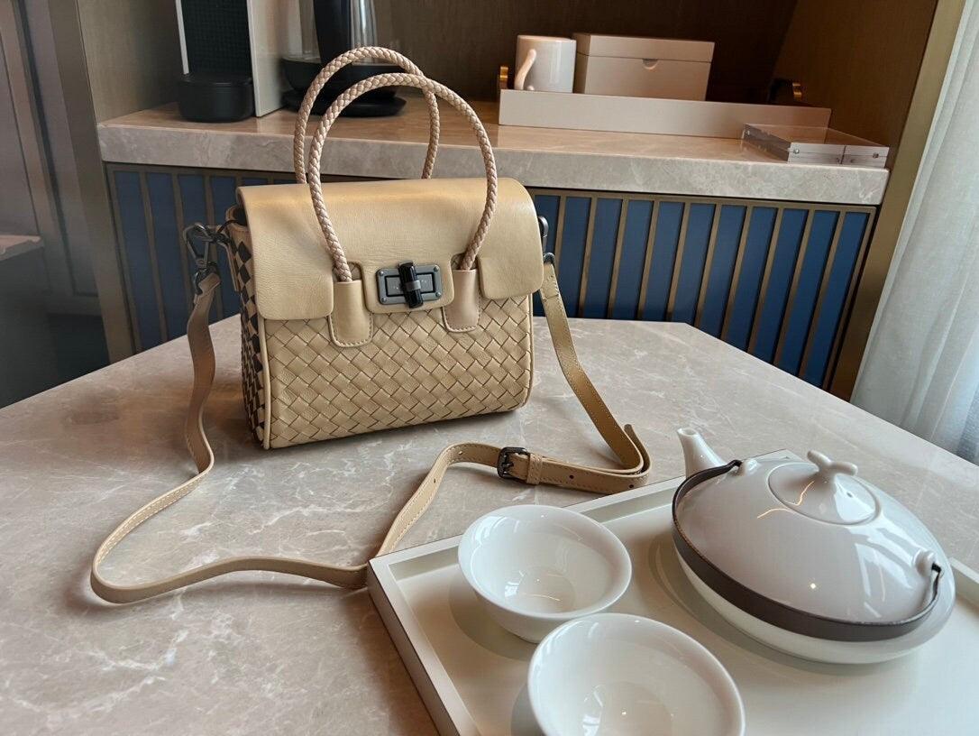 Lambskin Leather Shoulder Bag Handwoven, Small Designer Bag, Woven Purse Women Classic bag Crossbody Luxury Bag, Birthday Gift For Her