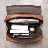 Large Brown Leather Backpack, Personalized Full Grain Leather Knapsack Rucksack, Leather Anniversary Gifts Women/Men, Monogram Bags Handmade