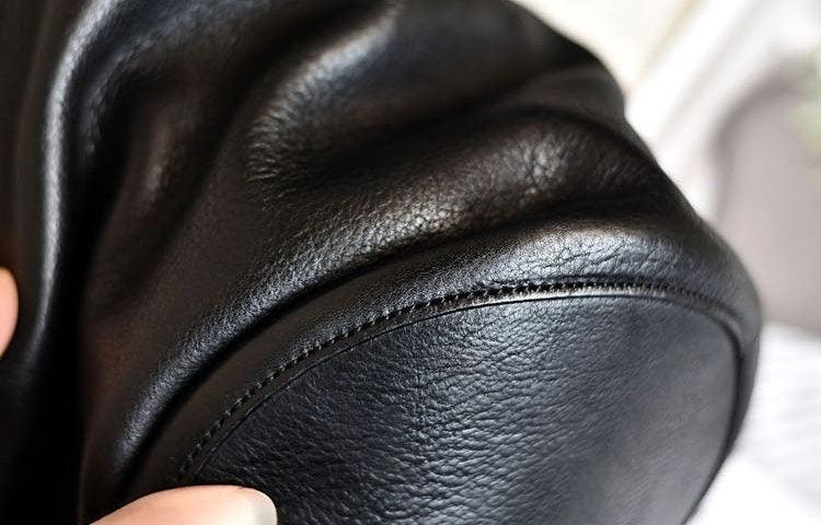 Large Handcrafted Bucket Bag, Leather Shoulder Bag Gift, Women Leather Casual Bag, Men Leather Bag, Brown/Black Retro Leather Bag