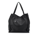 Large Leather Tote Bag, Cowhide Leather Tote Bag, Personalized gifts, Black