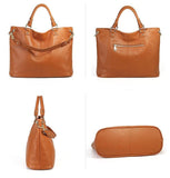 Large Leather Tote Bag | Leather Shoulder Bag | Soft Leather Handbag | Spacious and Durable | Black Brown Tote | Birthday Gift