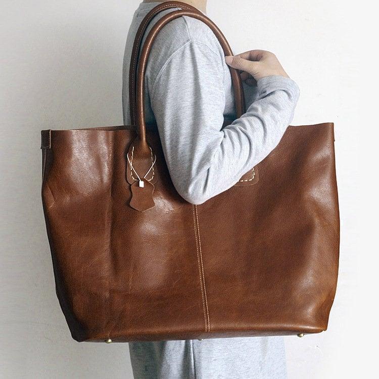 LARGE TOTE Bag, Black OVERSIZE Shopper Bag, Full Grain Leather Shopper, Shopping Bag, Xxl Purse, Everyday Tote, Soft Leather Big Tote