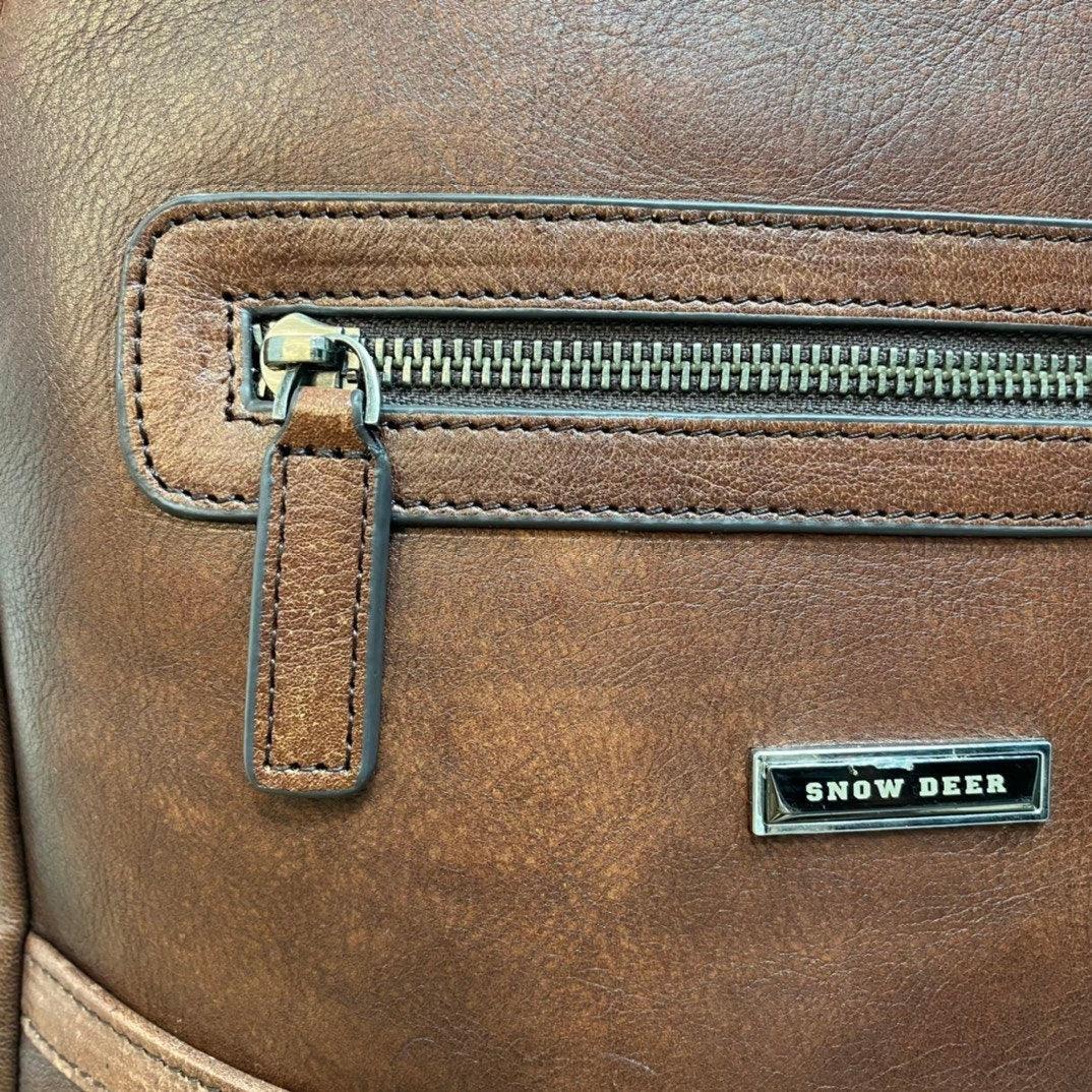 LEATHER BACKPACK Coffee, Handcrafted Leather Handbag, Bohemian Vintage Bag Women, Mini Leather Men Backpack Boho, Ethnic Leather Bag