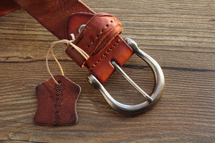 Leather Belt Men, Handcrafted Genuine Leather Brown Belt, Distressed Leather Belt, Christmas Gift For Him Dad Boyfriend, Best Men Gifts