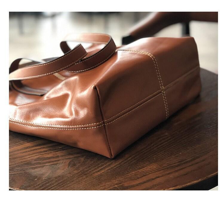 Leather Tote Bag Large Shopper Bag Leather Purse Shoulder Bag Tote Bags for Women Anniversary Gift Laptop Work Bag