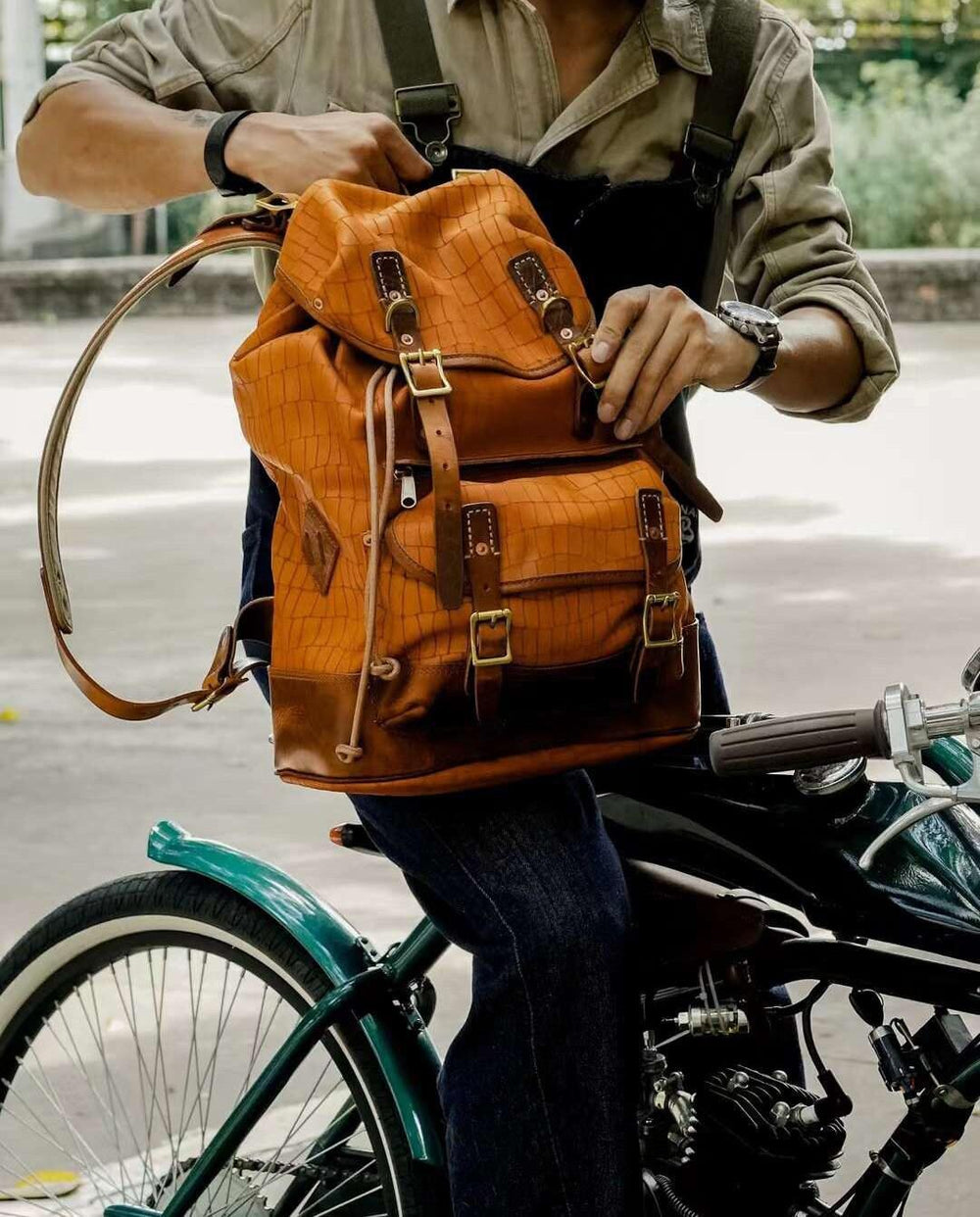Military Style Cowhide Leather Backpack, Leather Travel Bag, Men Backpack Sack, Sea Sack, Army Backpack, Sailor Bag, Full Grain Leather